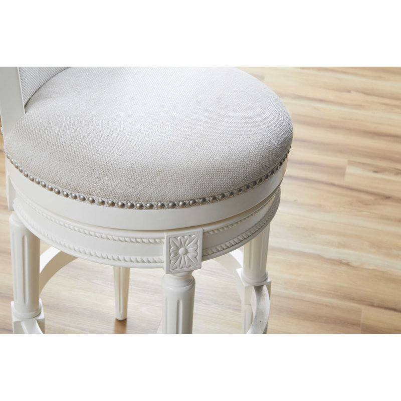 Upholstered Counter Stool with Solid Wood Frame, Bar Stool (30” Seat Height)