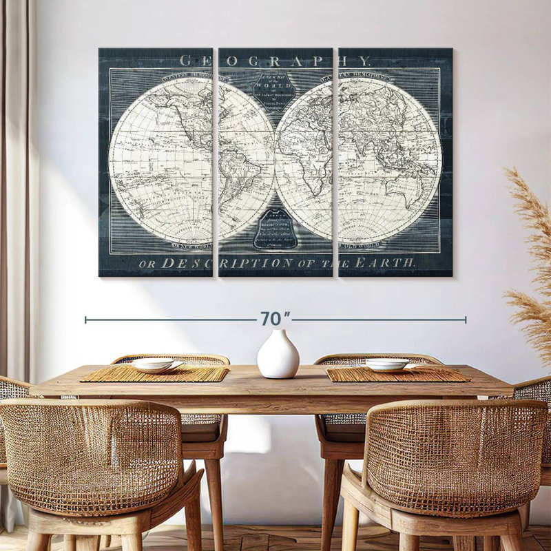 Aliaz Old World Globe Geography I, 42" H x 65" W