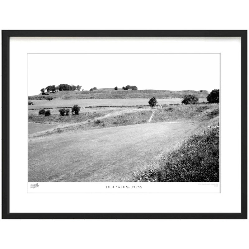Old Sarum, C1955 - Single Picture Frame Print, 60cm H x 80cm W x 2.3cm D