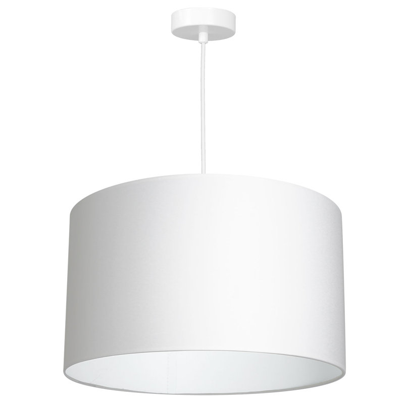 Latwanna 1 - Light Drum Chandelier, White, White, 110cm H x 75cm W x 75cm D