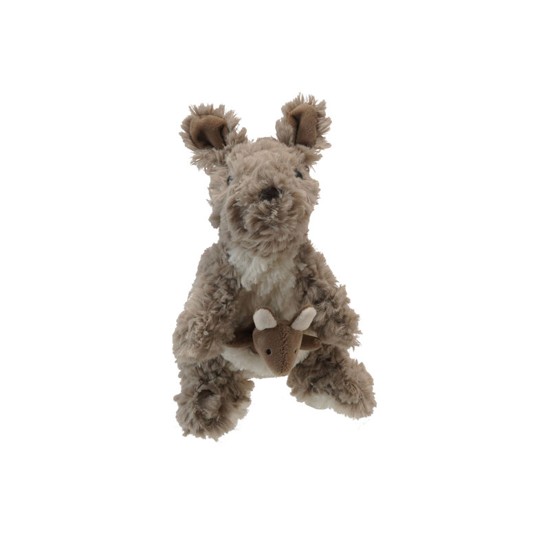 Plush Kangaroo with Joey in Pouch