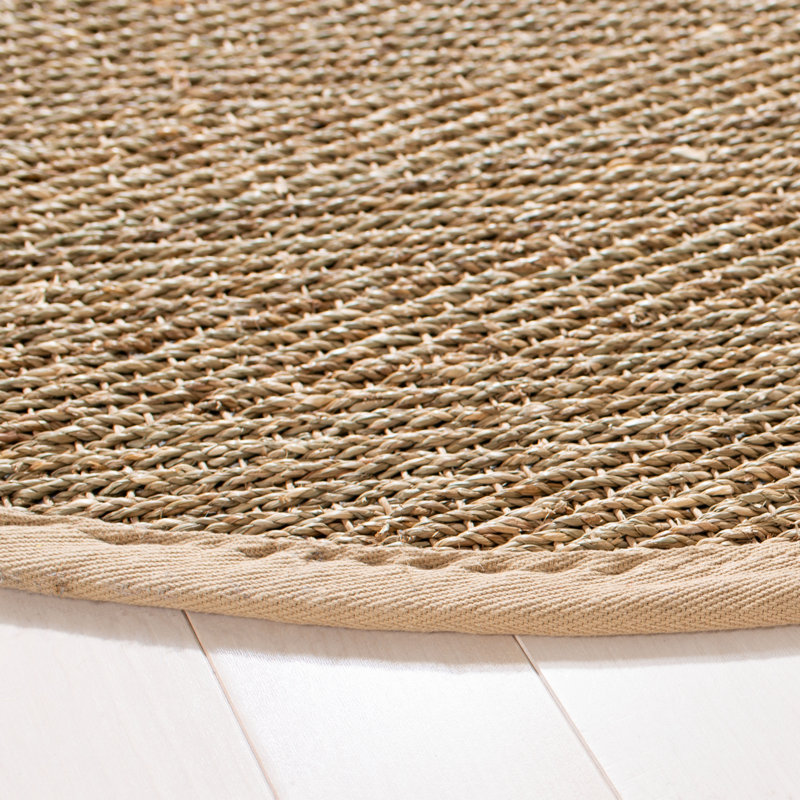 Tapis naturel / beige Carolene Seagrass, Rond 4 pi