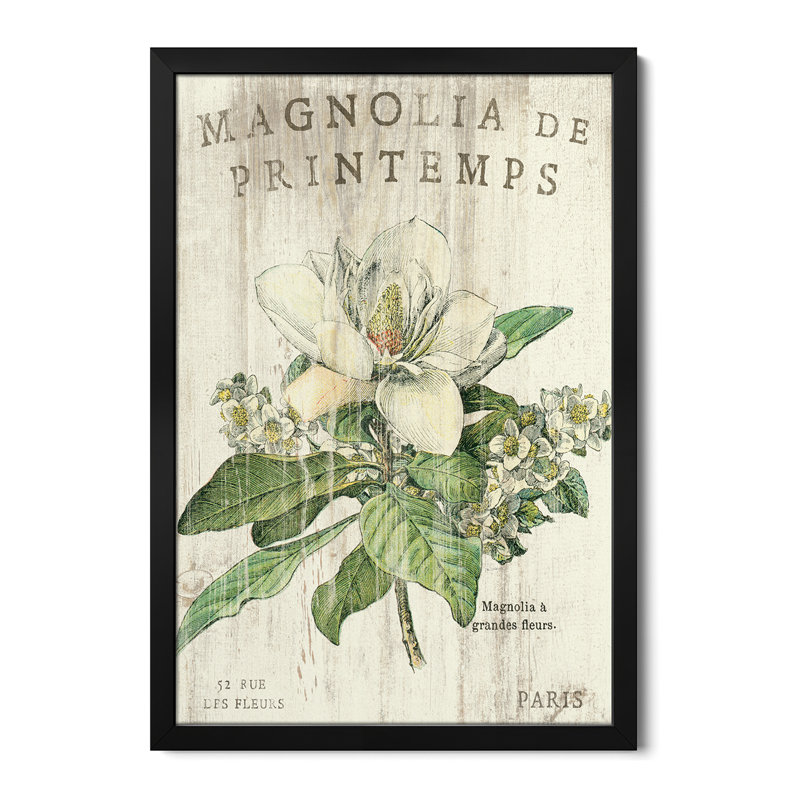«Magnolia de Printemps», affiche encadrée de qualité supérieure par Sue Schlabach, H 32 po x l 24 po