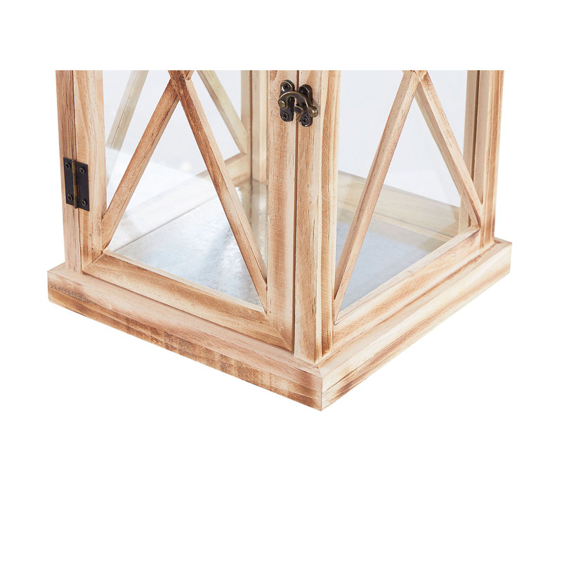 Wood Tabletop Lantern