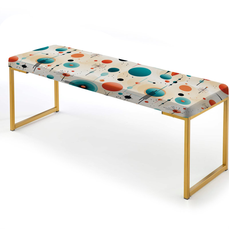 Banc rembourré or, Atomic Age Modern Fusion
