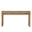 Console de style campagnard brun antique - Table d'entrée en bois rétro avec suspension à double panneau, bois massif et panneau de fibres à densité moyenne, table de canapé pour le salon-1769788107