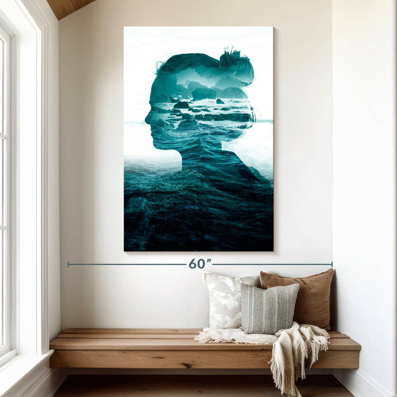 Leisha, la mer à l'intérieur, H 51 po x l 34 po