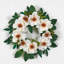 Couronne en polyester 22 po fraîche magnolia