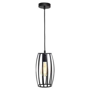 1 - Light Black LED Cylinder Pendant
