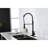 Commercial Spring Kitchen Faucets In Matte Black With Detachable Pull Out , Stainless Steel Faucet One Hole High-Performance