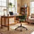 Comfortable Adjustable Office Chair With Padded Seat And Back, Swivel Computer Desk Chair With Wheels, Green-542616127