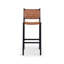 Tabouret de comptoir en cuir tissé
