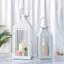 2 Piece Glass & Metal Tabletop Lantern Set-874670213