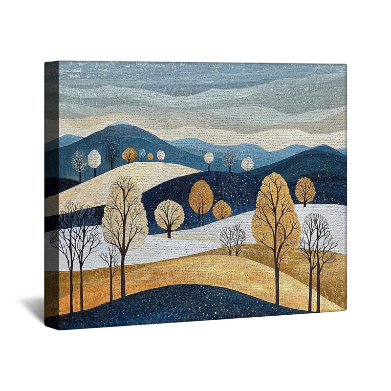 Paysage avec toile tendue sur châssis - Décoration murale nature en plusieurs tailles, 24 x 36 inches