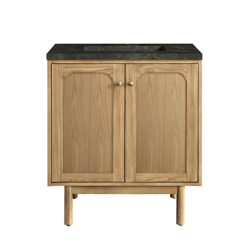 Laurent 30'' W Single Vanity, Light Natural Oak, Phantome Eclos, 8" Widespread