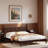 King Size Wood Platform Bed With Gourd Shaped Headboard, Retro Style And Sturdy Wooden Slat Support For Comfortable Sleep-1049822681-812727743