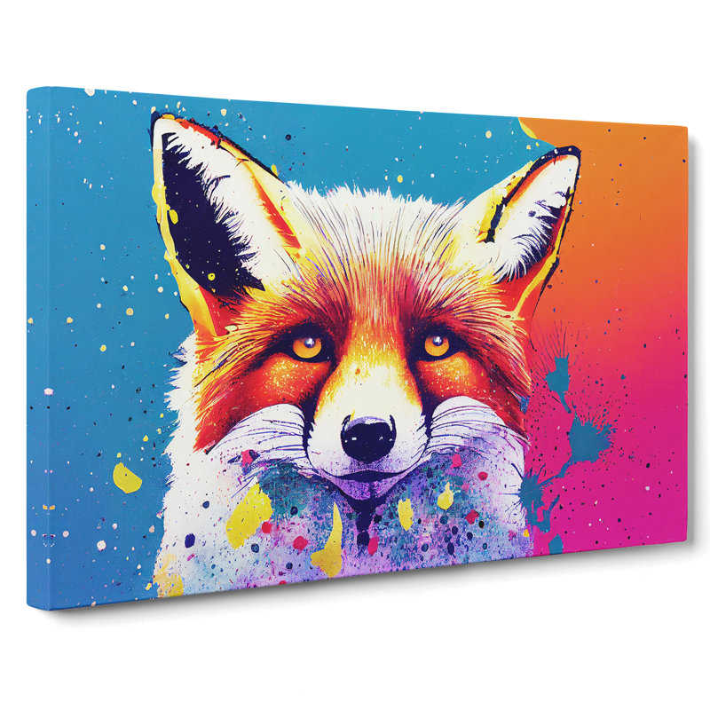 Fox Splashed Vol.6 Abstract - Wrapped Canvas, 35cm H x 50cm W x 3cm D