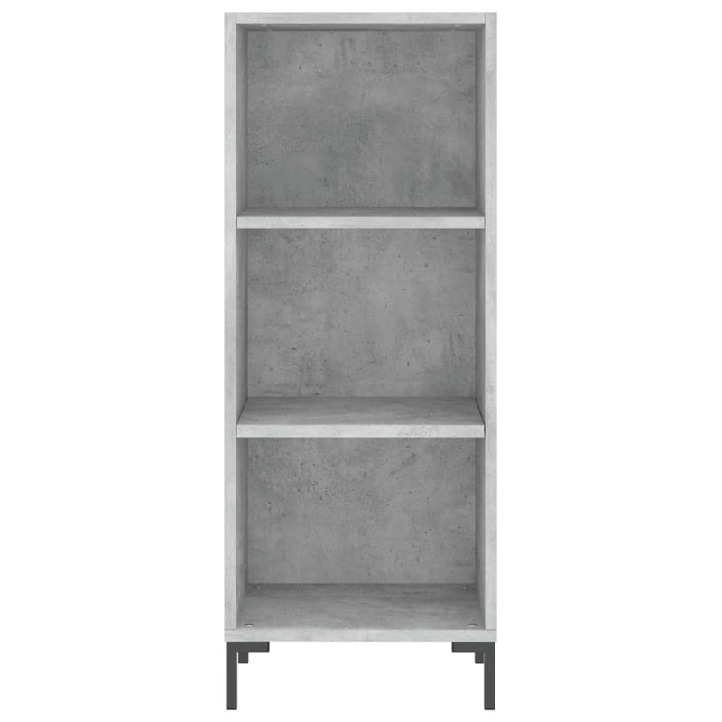 Magsud 90cm H x 34.5cm W Standard Bookcase, Concrete Grey