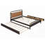 Lit plateforme en bois avec 2 grands tiroirs Windzer Lit gigogne T-XL, sans sommier tapissier, robuste et robuste Durable-1567829836