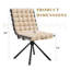Ensemble de 2 chaises de salle à manger en velours beige et pieds en métal noir
