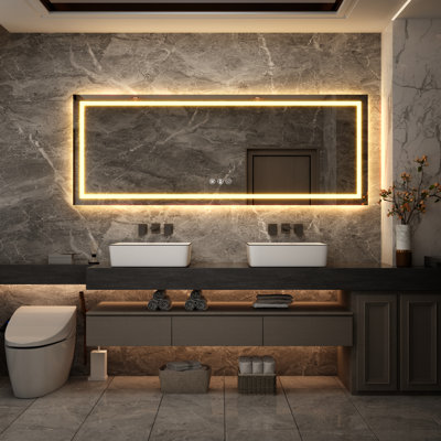 Miroir de salle de bain à DEL 72 x 32