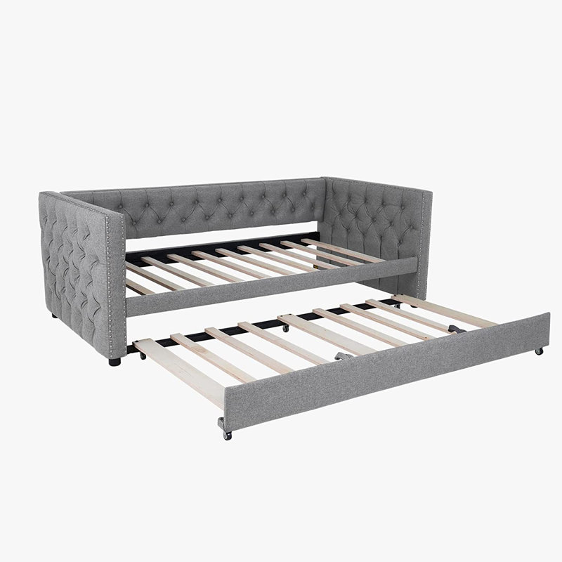 Rosdorf Park Diago Upholstered Daybed with Trundle & Reviews | Wayfair