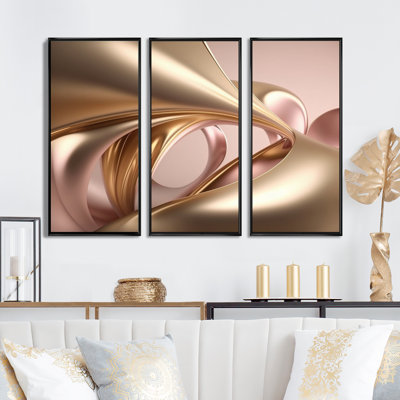 Subtil sophistication rose exquis et or IV - 3 pièces