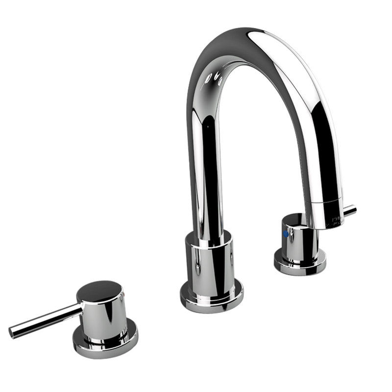 2-handle Bathroom Faucet with Drain Assembly, Chrome