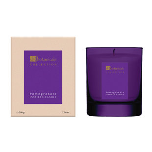 Pomegranate Scented Jar Candle with Glass Holder