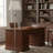 Beige and Brushed Nickel Three-Piece Lighting Set