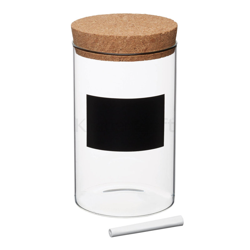 Glass Jar, 18.5cm H x 10cm W x 10cm D