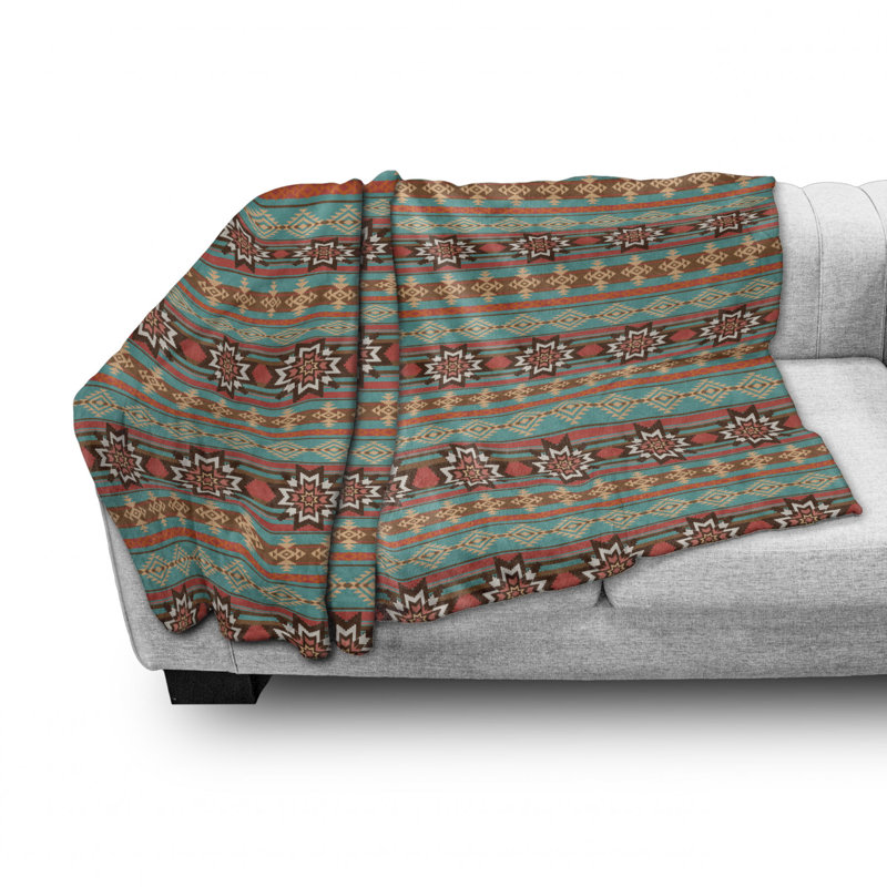 Hand Woven Throw Blanket, 50" W x 60" L