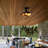 Camila 14" 1-Light Classic Industrial Indoor/Outdoor Iron LED Semi Flush Mount-767851239