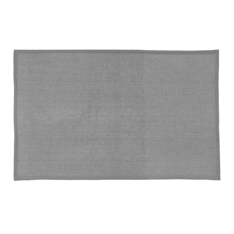 Broadway Cotton Waffle Tea Towel Kitchen Towel, Gray, 6