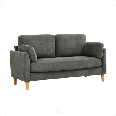 Modern Minimalist 2-Seater Sofa,Loveseat With 2 Pillows