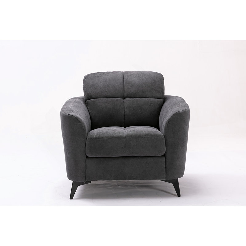 Chaise en tissu 39 po gris, Gris
