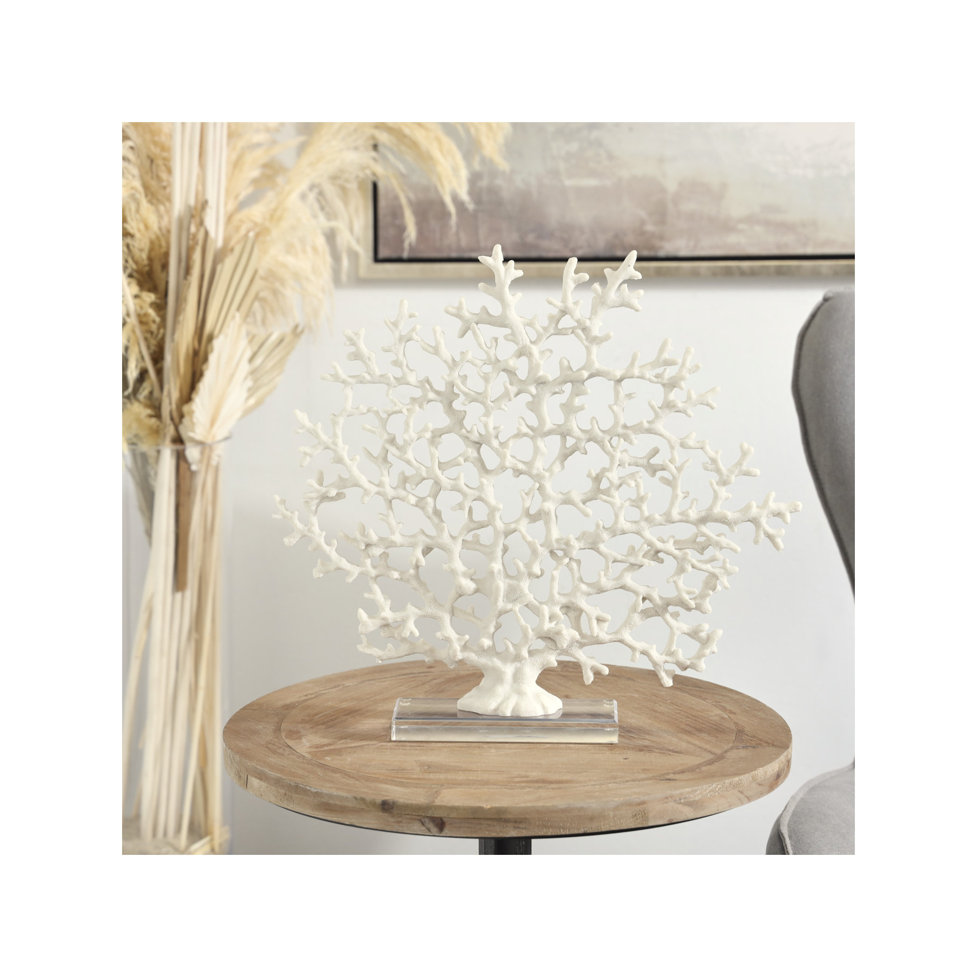 Enprise Coral Sculpture Sculpture, White