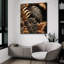  «Golden Leaves» par Rey Klimt, art mural en verre acrylique-1867975201
