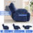 Wide Modern And Soft Touch Fabric Swivel And Glider Power Recliner Chair With USB Port (Set Of 2)-1210844437