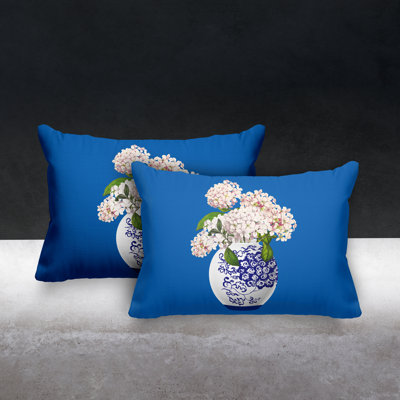 No Pattern And Not Solid Color Outdoor Reversible Throw Pillow