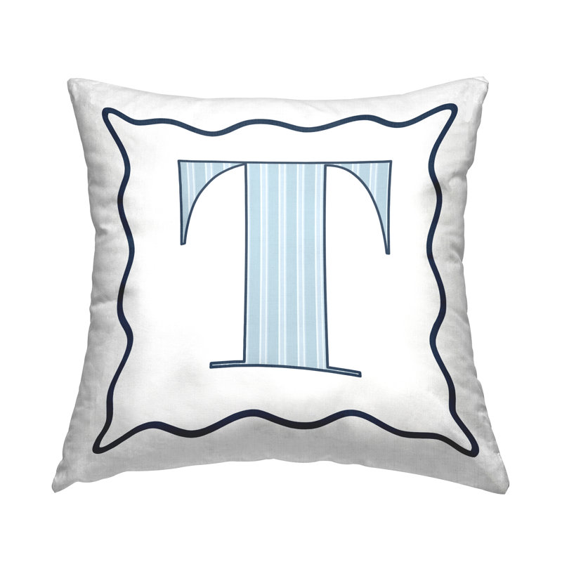 Coussin décoratif en polyester à pois bleu 18 x 18, T