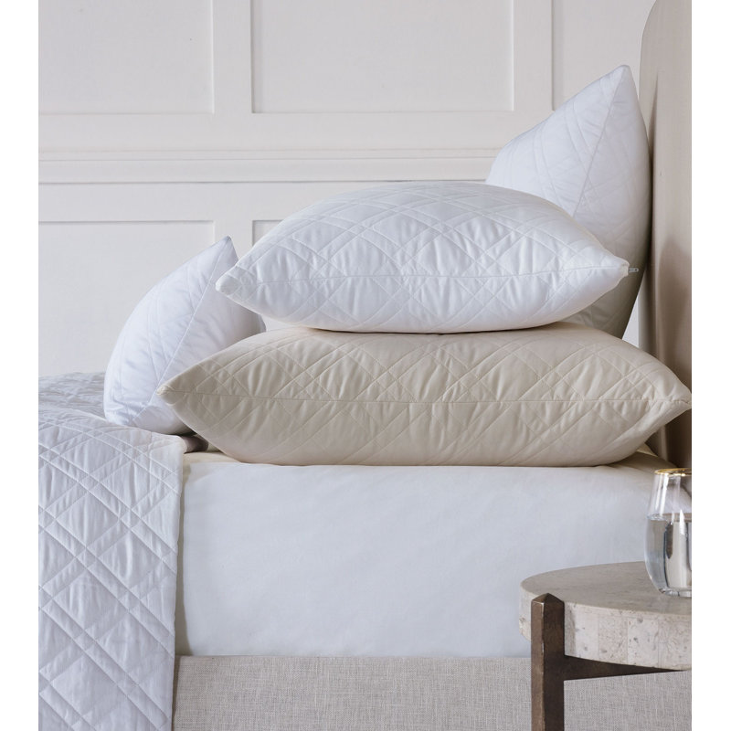 Coperta Cotton Pillow Sham, White, Standard