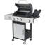 Barbecue au gaz propane à 3 brûleurs avec brûleur latéral 37230BTU avec grilles de cuisson en fonte émaillée
