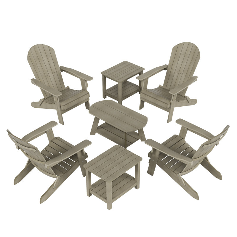 Ensemble de conversation pour 4 personnes Arrlo, Gris patiné