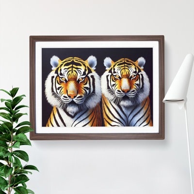 Symmetrical Tigers - Single Picture Frame Print