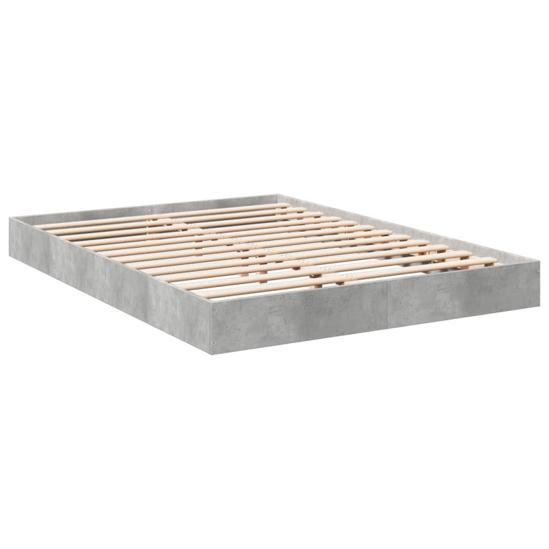 Vidaxl Bed Frame Concrete Grey, European Double (140 x 200cm)