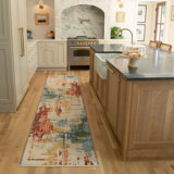 Tapis beige / multicolore Japhenia