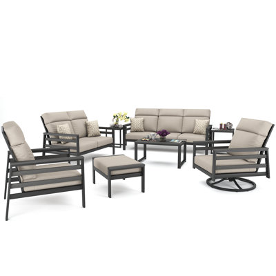Ortez 7 Person Seating Group With Sunbrella Cushions