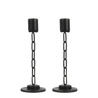 2 Piece Metal Tabletop Candelabra Set