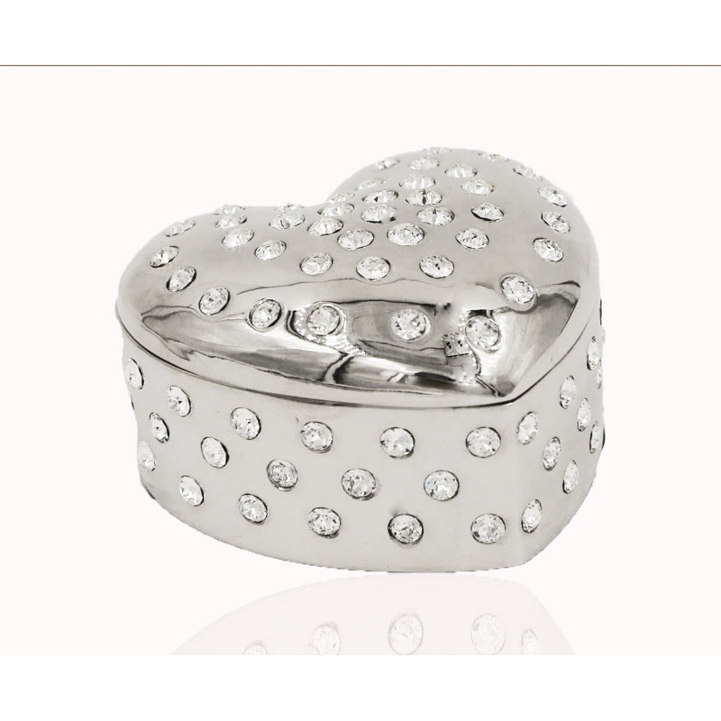 Sempre Metal Jewelry Box, Platinum
